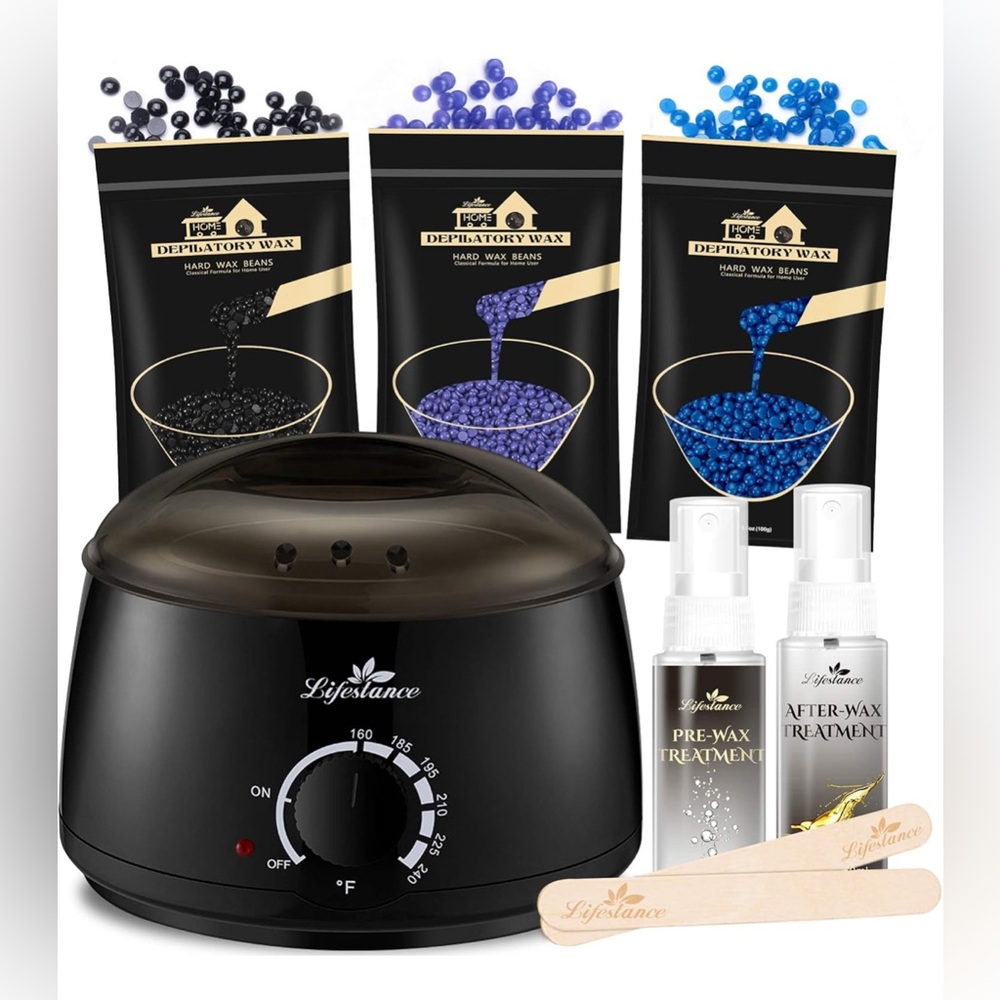 Lifestance Waxing Kit, Wax Warmer with Wax Beans and Treatment